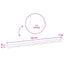 Plænekant 20 pcs 102 x 4 x 4 cm Stål Hvid