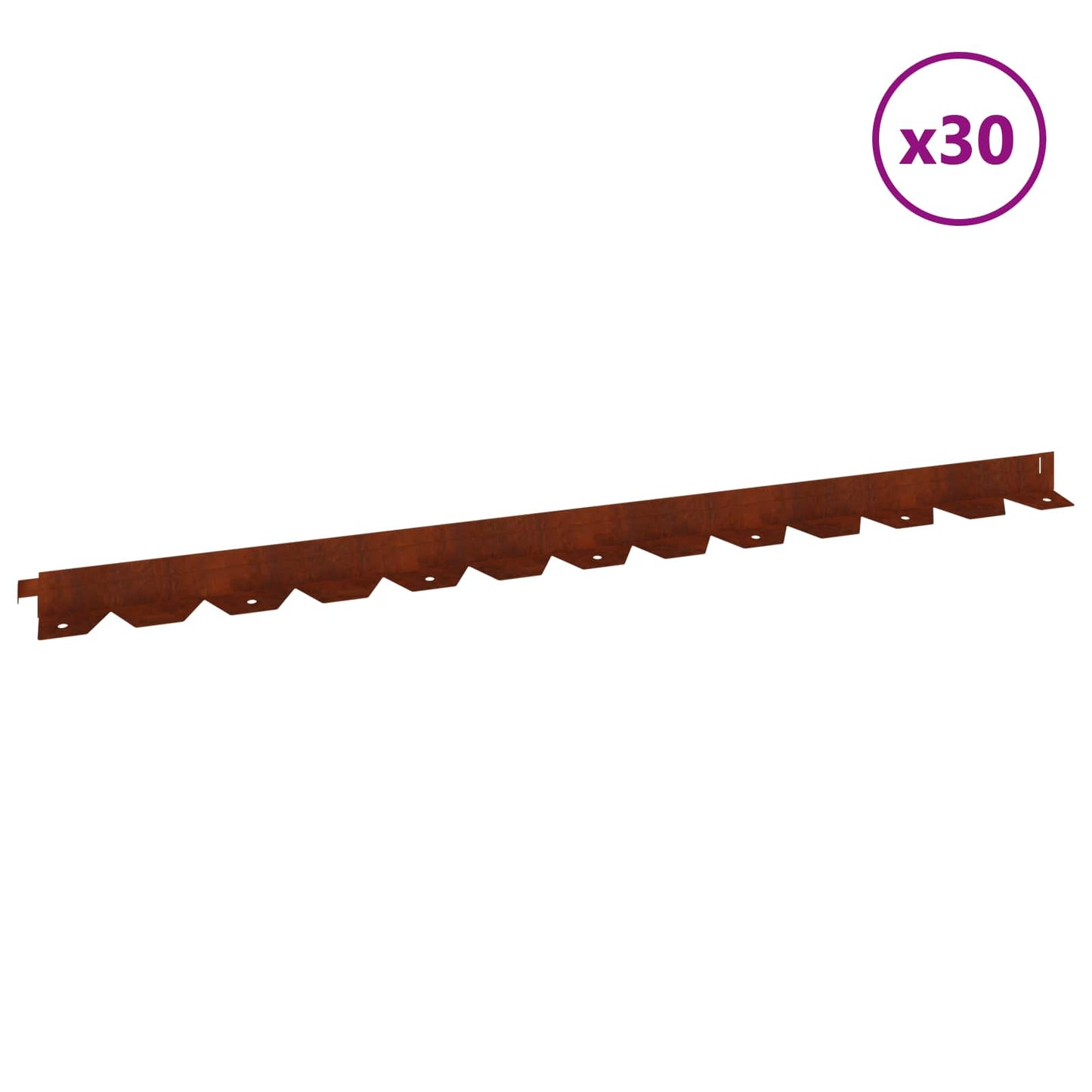 Plænekant 30 pcs 102 x 4 x 4 cm Stål Rusten