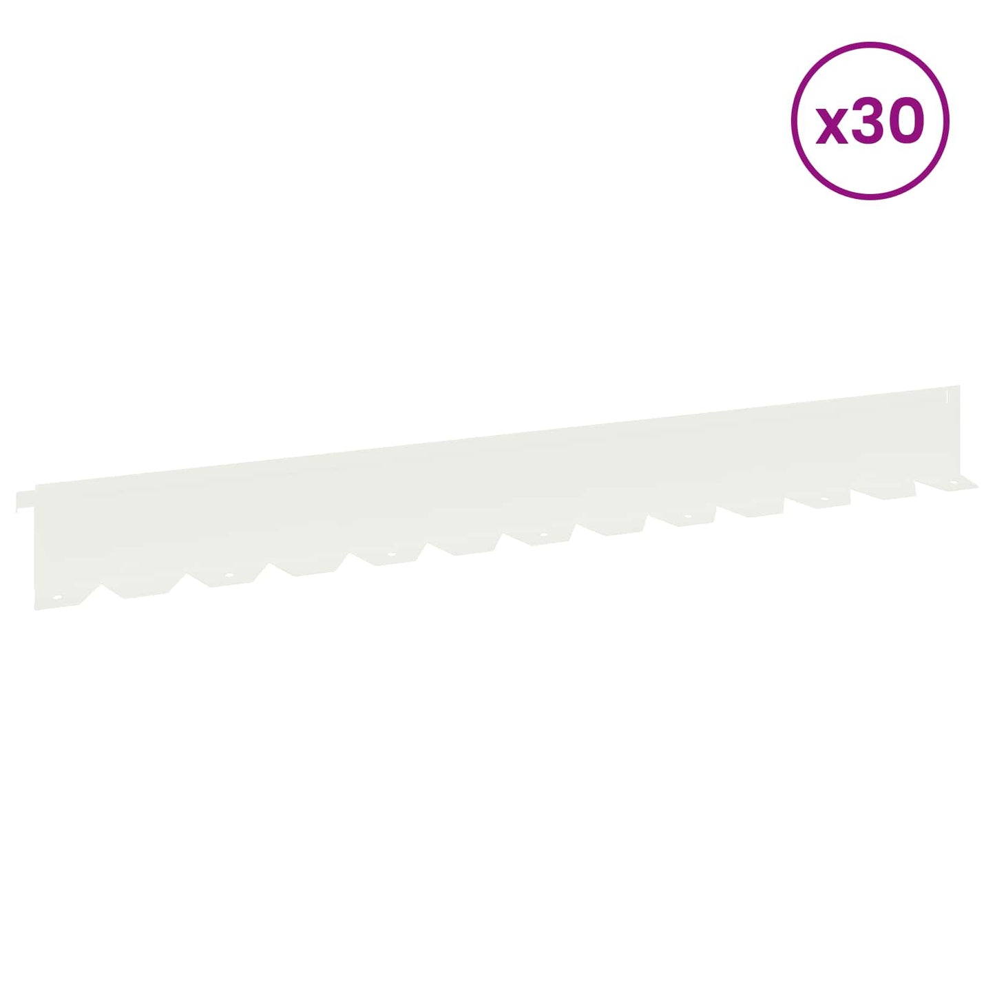 Plænekant 30 pcs 102 x 10 x 4 cm Stål Hvid