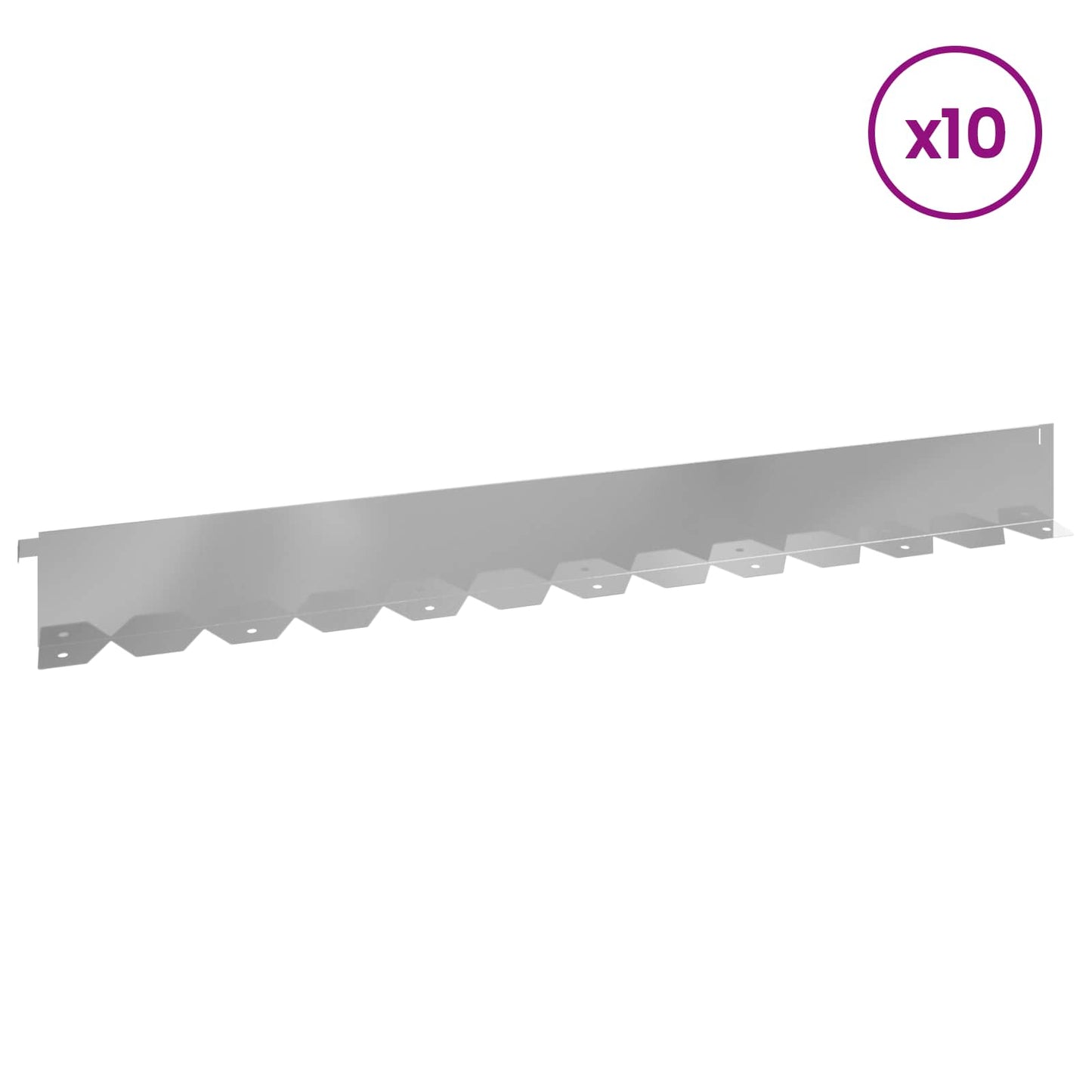 Plænekant 10 pcs 102 x 10 x 4 cm Stål Sølv