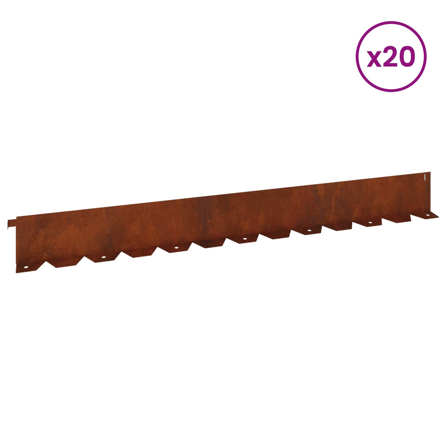 Plænekant 20 pcs 102 x 10 x 4 cm Stål Rusten