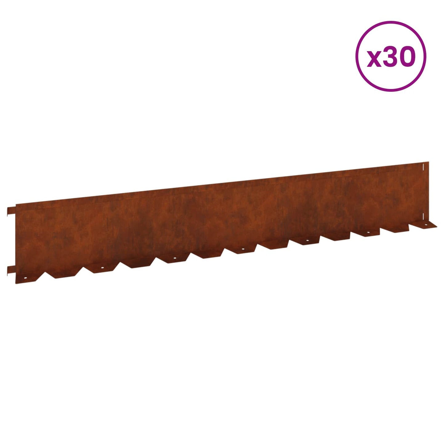 Plænekant 30 pcs 102 x 15 x 4 cm Stål Rusten