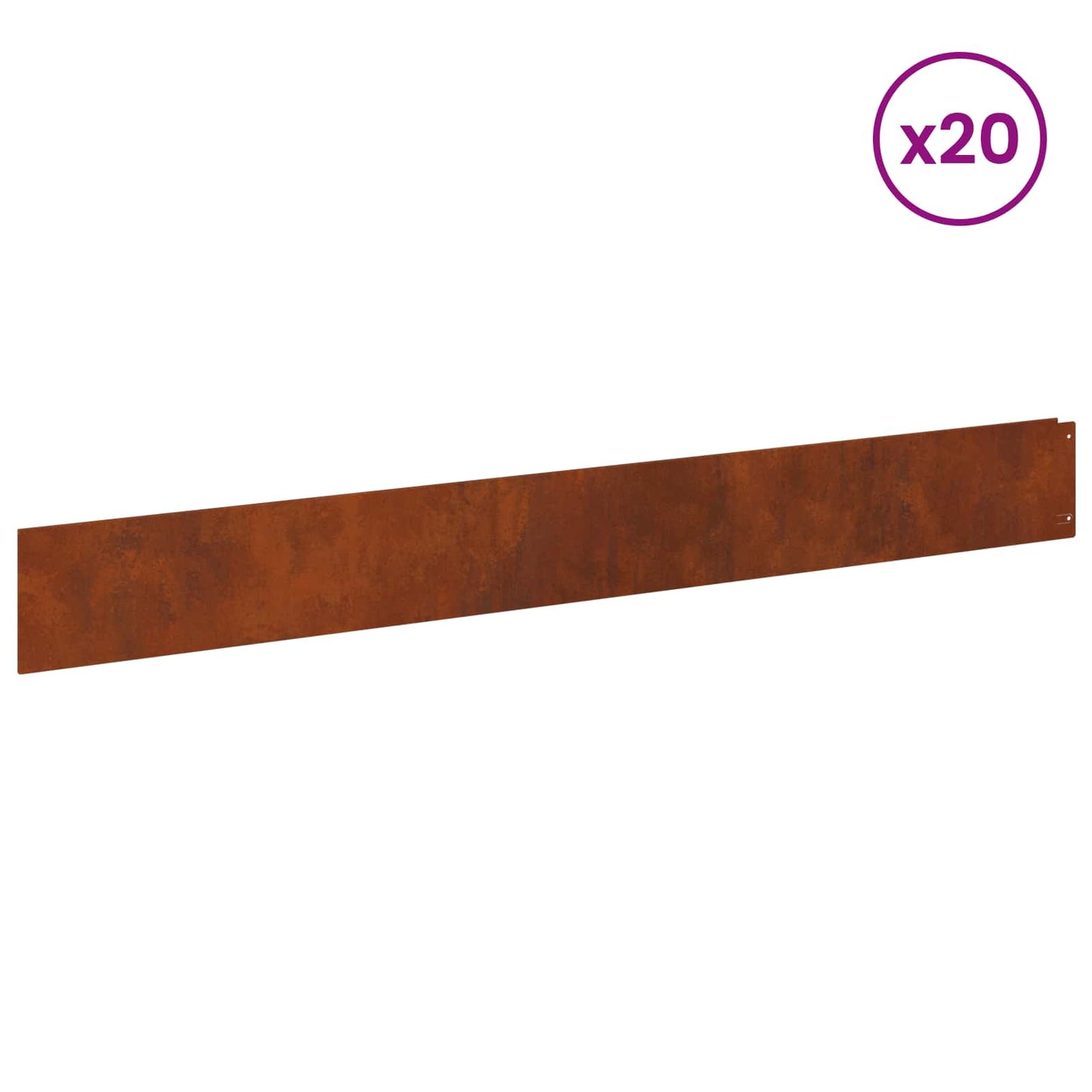 Plænekant 20 pcs 100 x 12 cm Stål Rusten