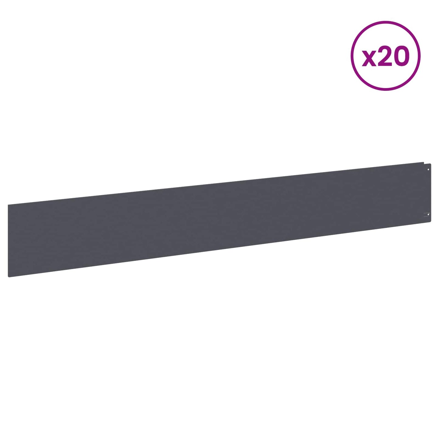 Plænekant 20 pcs 100 x 15 cm Stål Antracit