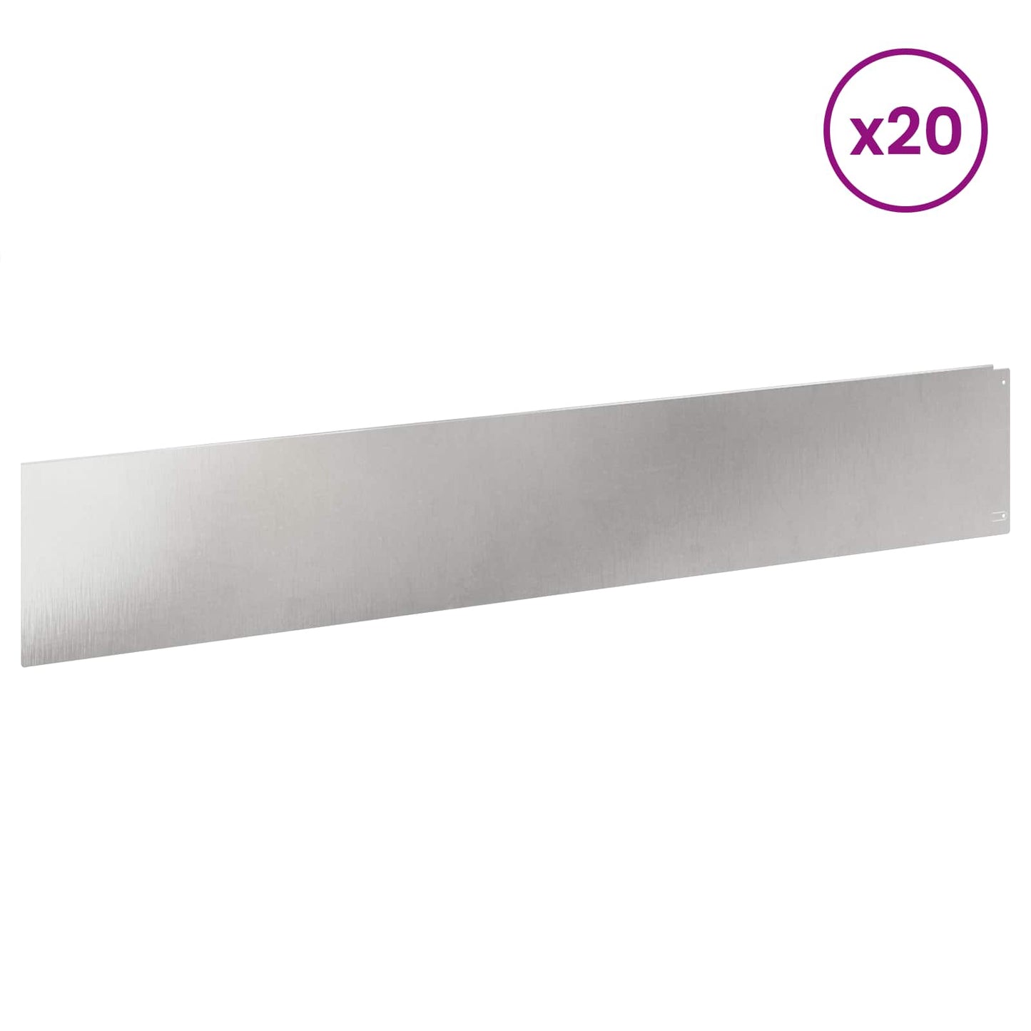 Plænekant 20 pcs 100 x 18 cm Stål Sølv