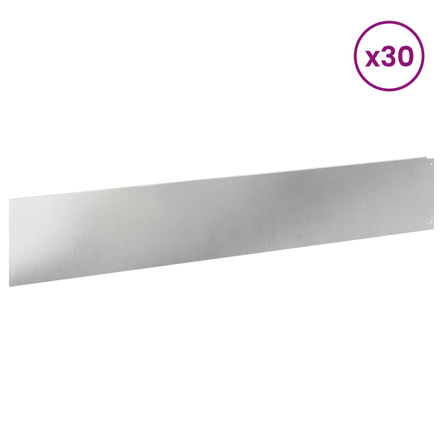 Plænekant 30 pcs 100 x 18 cm Stål Sølv