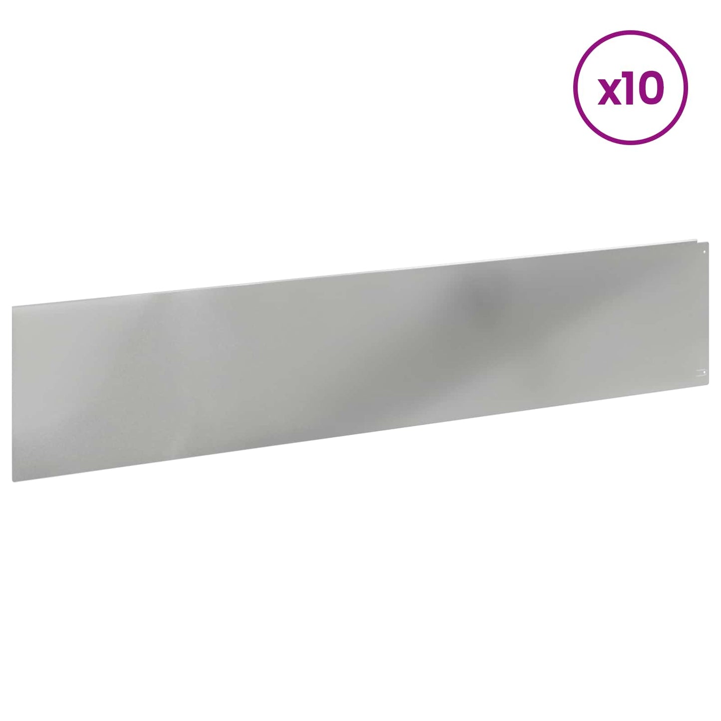 Plænekant 10 pcs 100 x 22 cm Stål Sølv