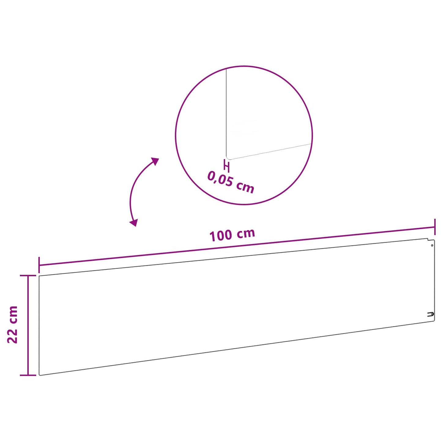 Plænekant 10 pcs 100 x 22 cm Stål Rusten