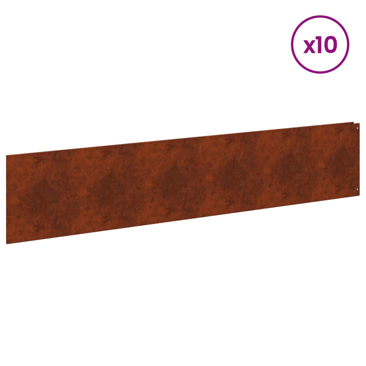 Plænekant 10 pcs 100 x 22 cm Stål Rusten