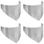 Plænekant 4 pcs 100 x 45 cm Stål Sølv