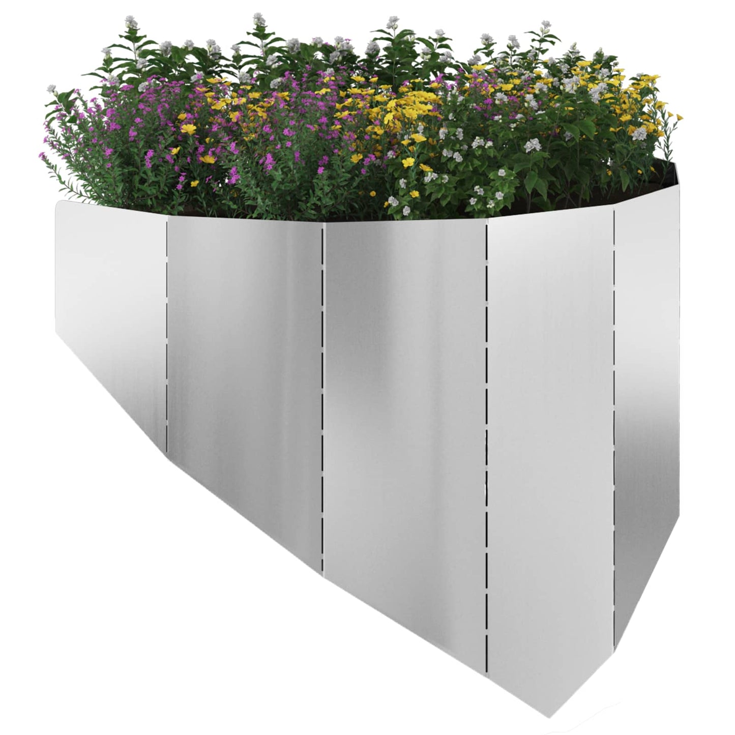 Plænekant 4 pcs 100 x 45 cm Stål Sølv