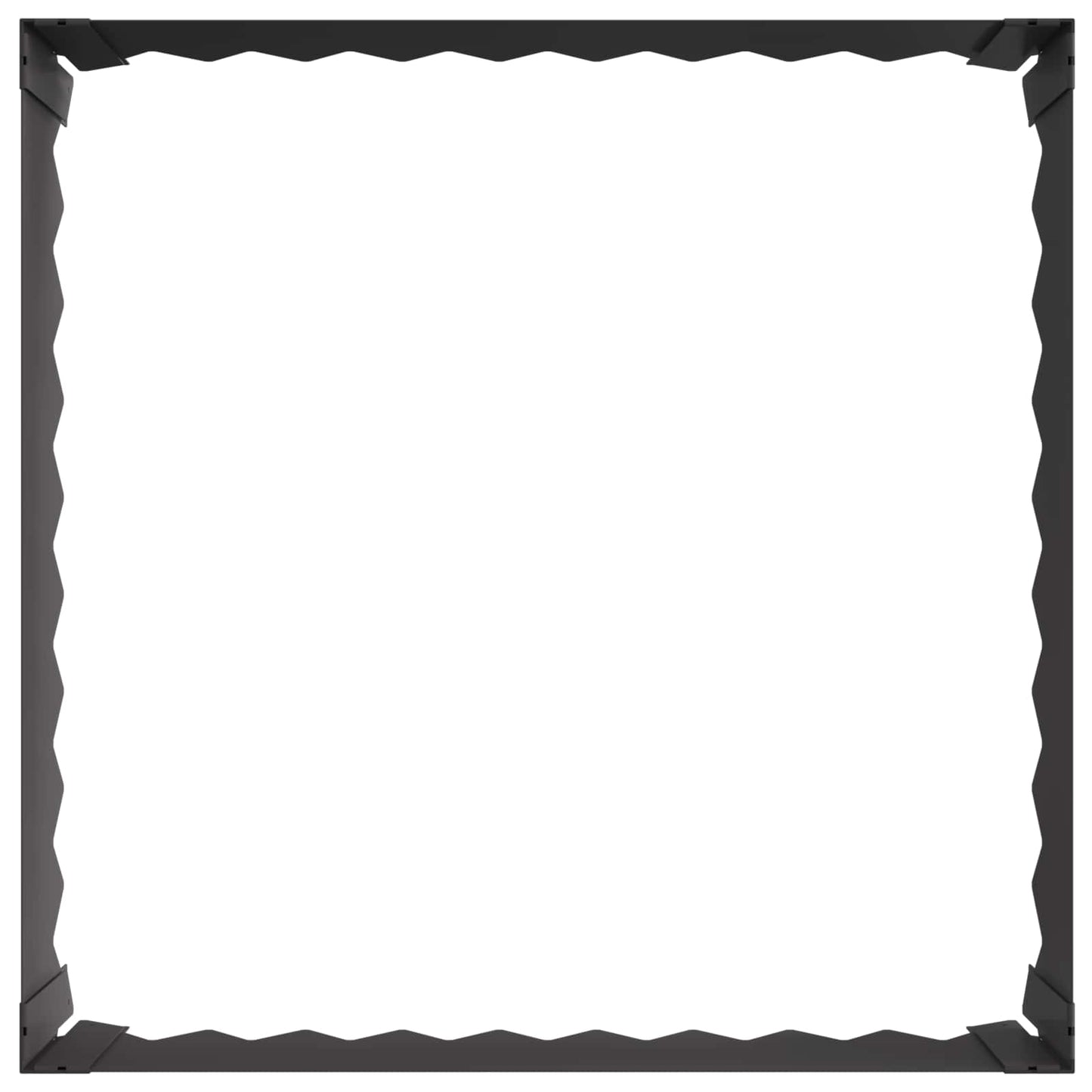 Plænekant 4 pcs 60 x 60 x 20 cm Stål Sort