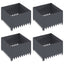 Plænekant 4 pcs 60 x 60 x 35 cm Stål Antracit