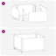 Plænekant 4 pcs 60 x 60 x 35 cm Stål Rusten