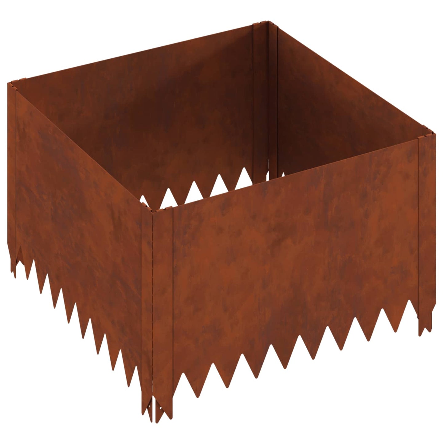 Plænekant 4 pcs 60 x 60 x 35 cm Stål Rusten