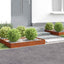 Plænekant 4 pcs 100 x 60 x 20 cm Stål Rusten