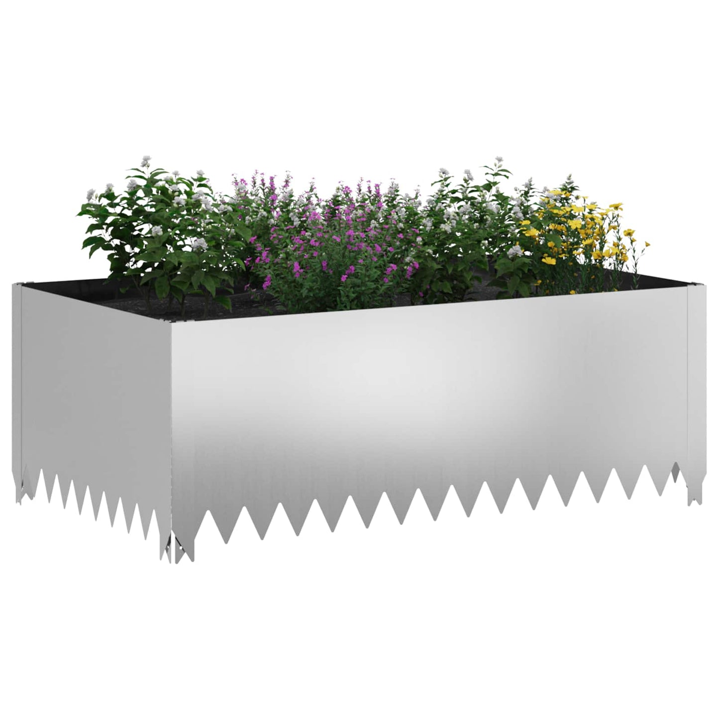 Plænekant 4 pcs 100 x 60 x 35 cm Stål Sølv