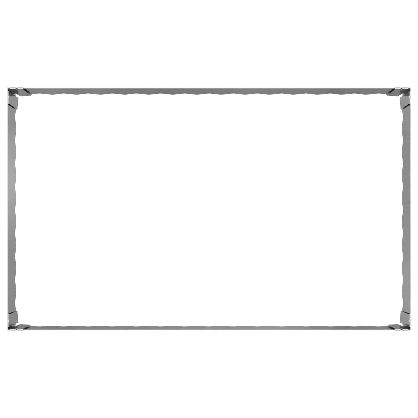 Plænekant 4 pcs 100 x 60 x 35 cm Stål Sølv