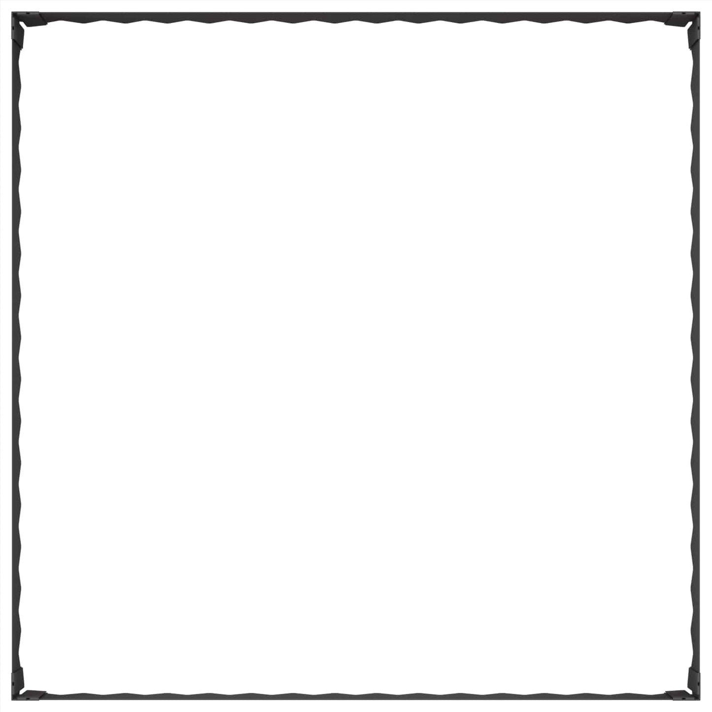 Plænekant 100 x 100 x 20 cm Stål Sort