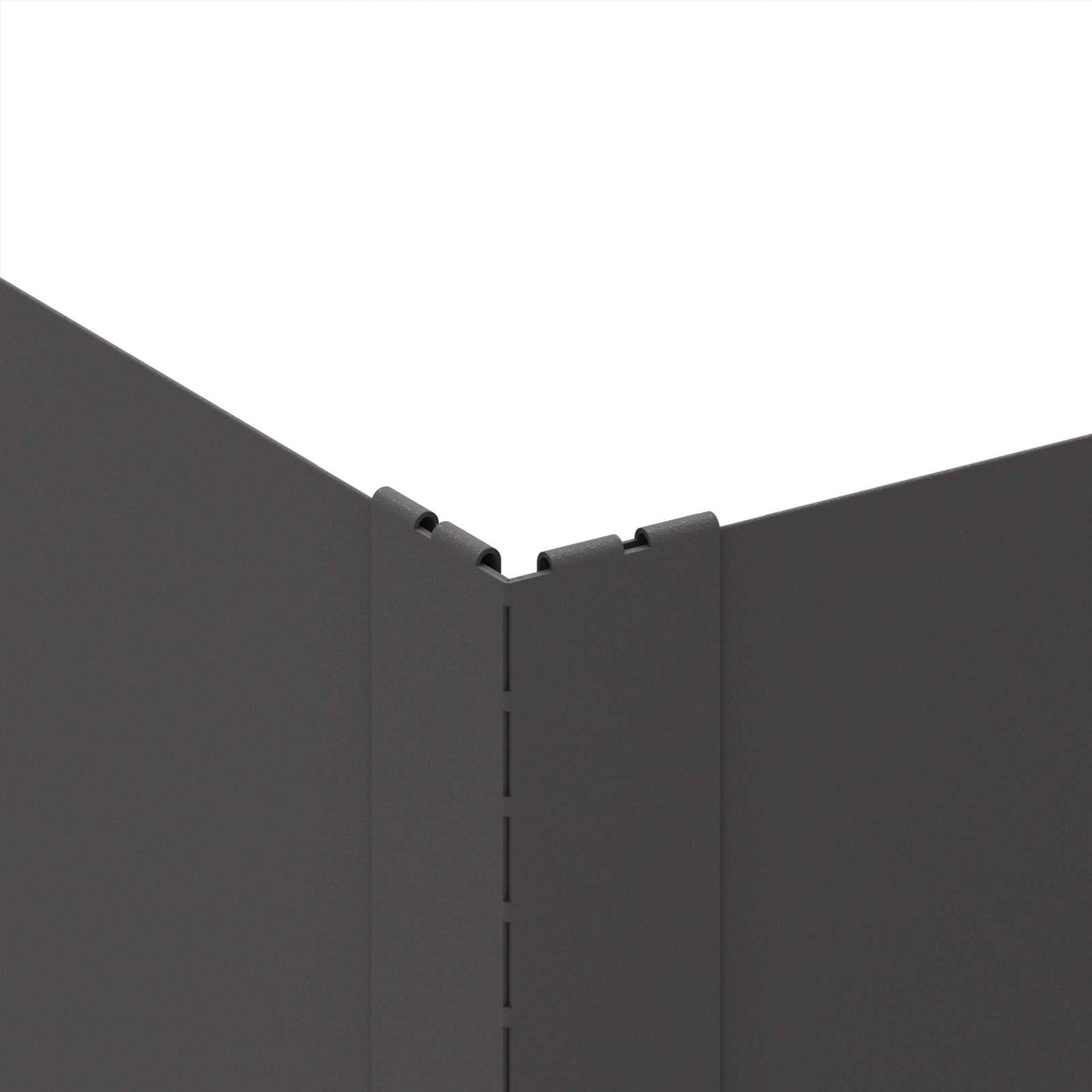 Plænekant 4 pcs 100 x 100 x 20 cm Stål Sort