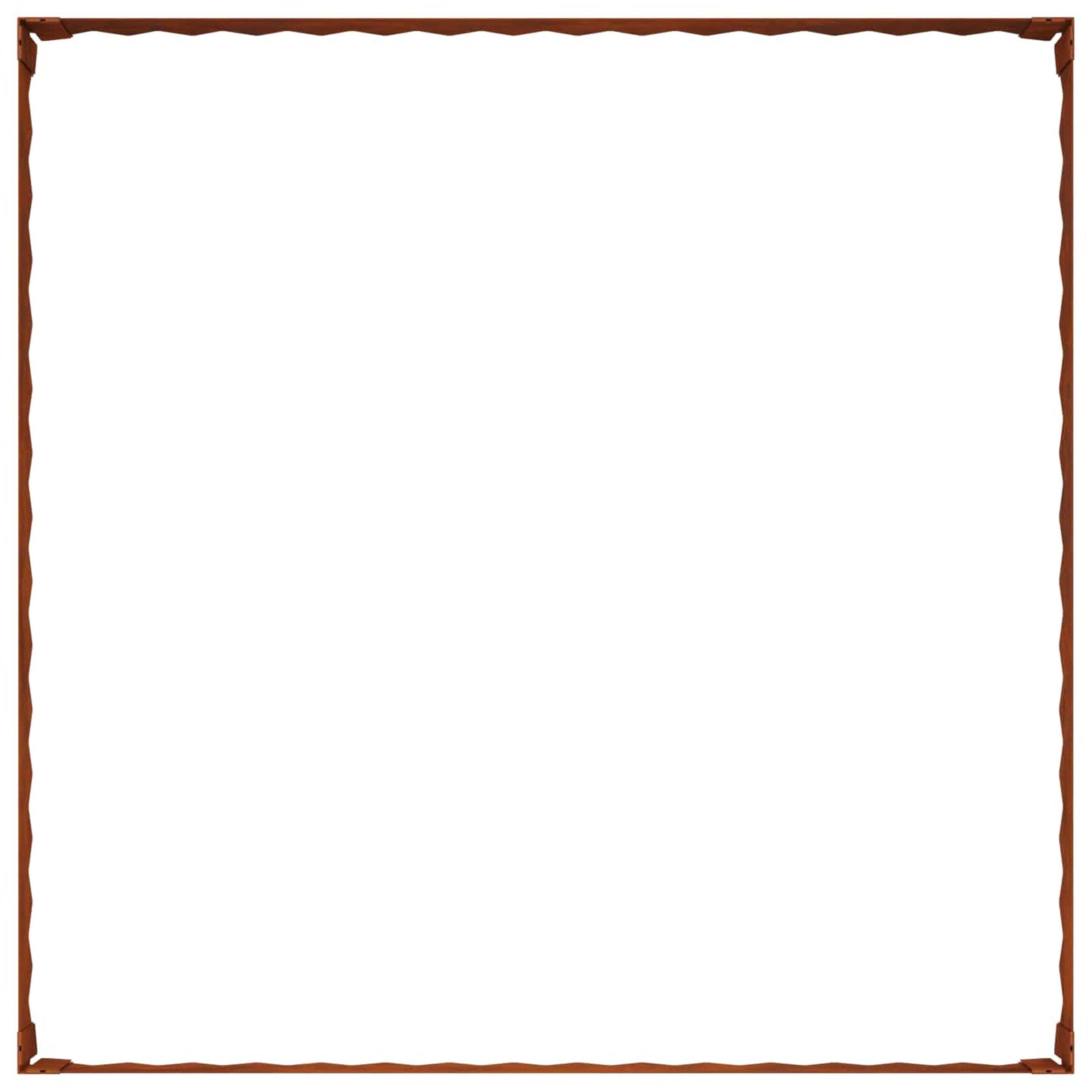 Plænekant 4 pcs 100 x 100 x 20 cm Stål Rusten