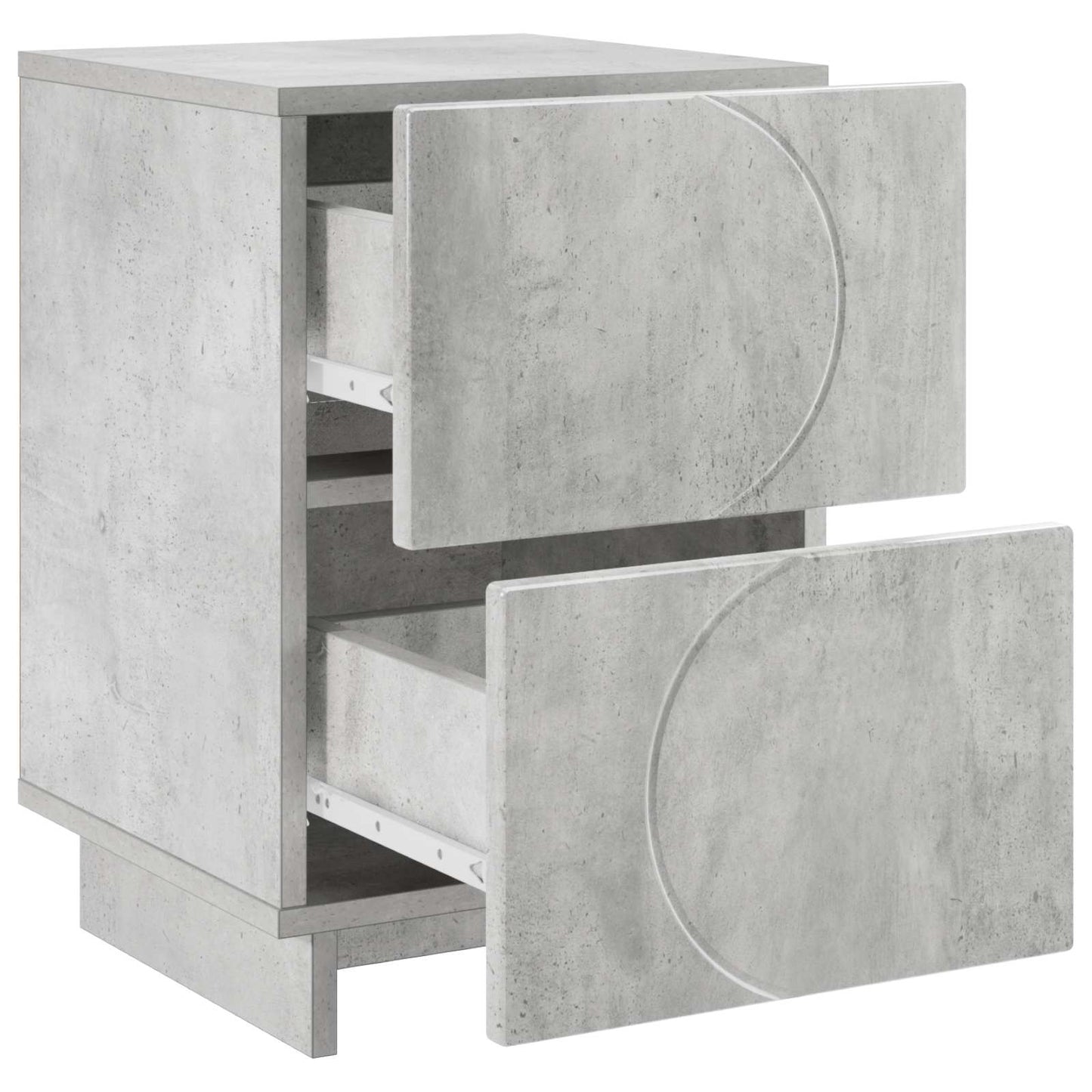 Natskab 2 stk. Betongrå 33,5 x 34,5 x 50 cm Konstrueret træ