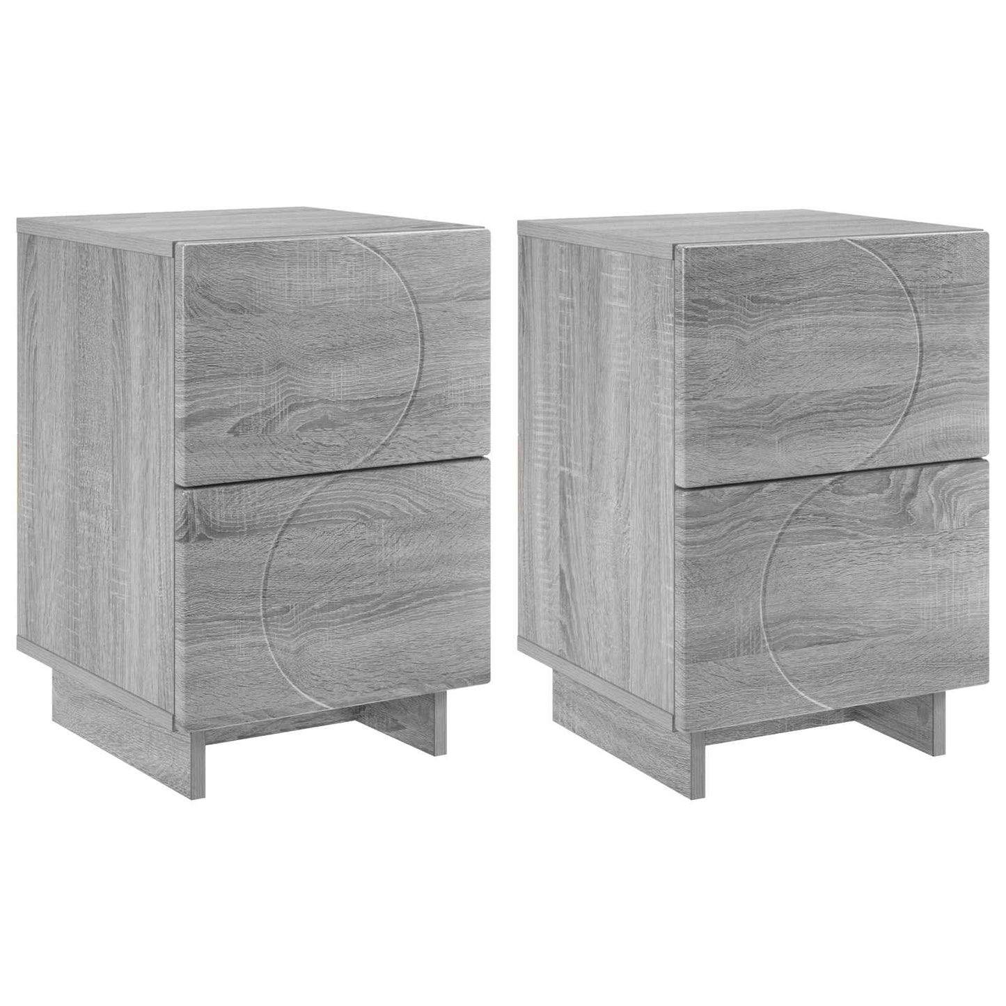 Natskab 2 stk. Grå Sonoma 33,5 x 34,5 x 50 cm Konstrueret træ
