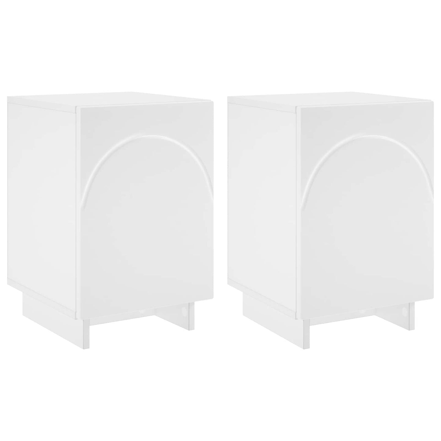 Natskab 2 pcs Hvid 33,5 x 34,5 x 50 cm Konstrueret træ