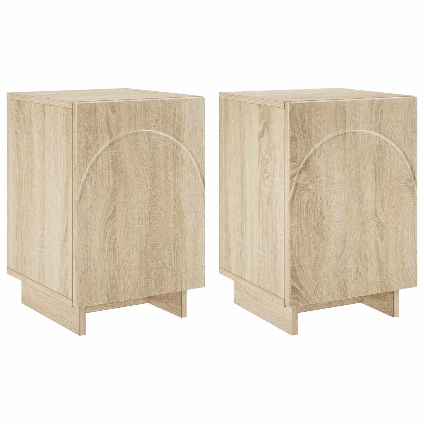Natskab 2 pcs Sonoma-eg 33,5 x 34,5 x 50 cm Konstrueret træ