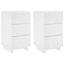 Natskab 2 pcs Hvid 33,5 x 34,5 x 60 cm Konstrueret træ