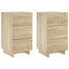 Natskab 2 pcs Sonoma-eg 33,5 x 34,5 x 60 cm Konstrueret træ