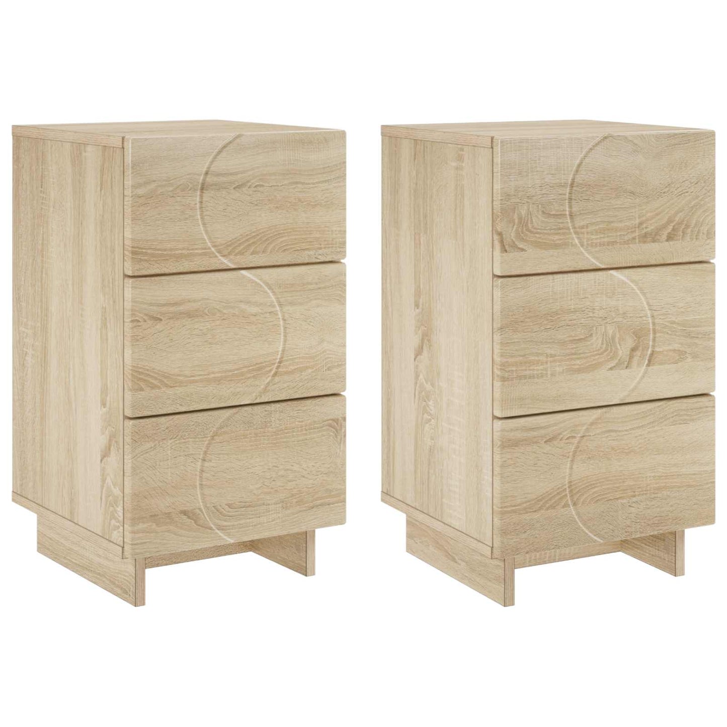 Natskab 2 pcs Sonoma-eg 33,5 x 34,5 x 60 cm Konstrueret træ