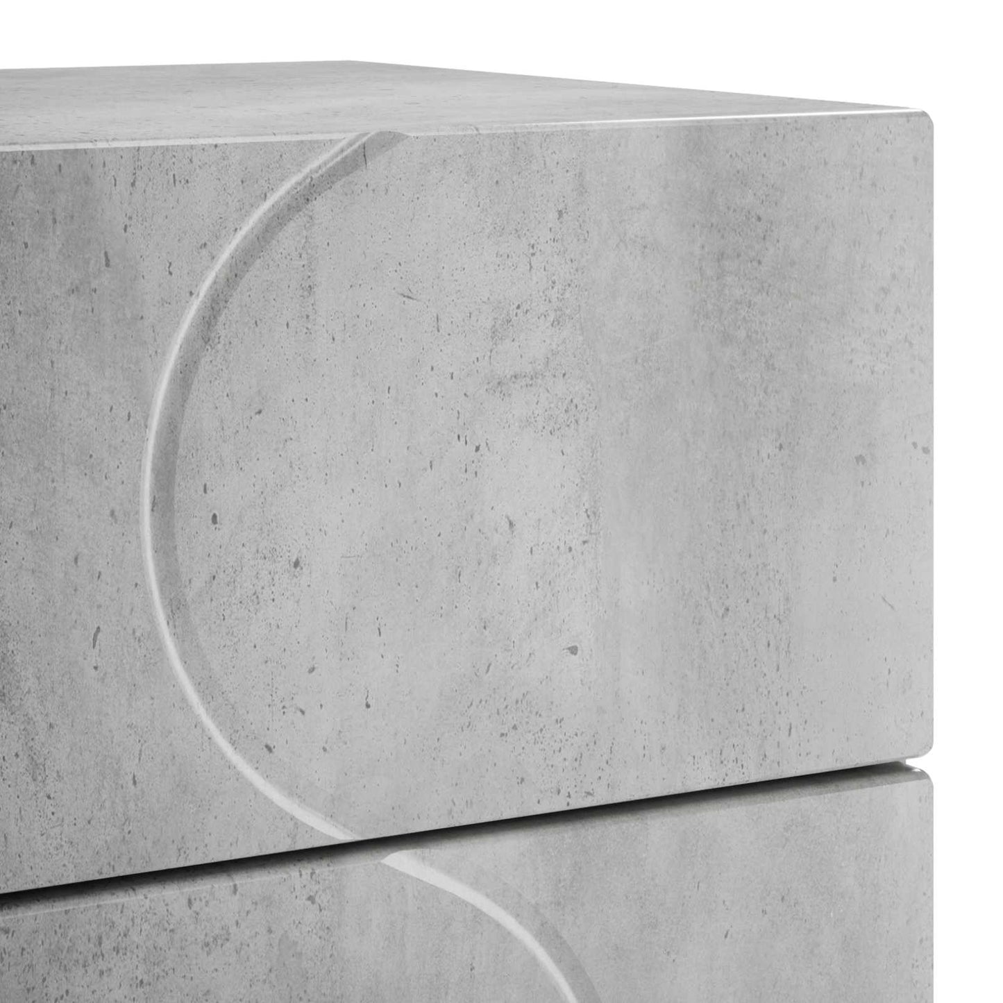 Natskab 2 pcs Betongrå 33,5 x 34,5 x 60 cm Konstrueret træ
