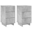 Natskab 2 pcs Betongrå 33,5 x 34,5 x 60 cm Konstrueret træ