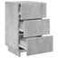Natskab 2 pcs Betongrå 33,5 x 34,5 x 60 cm Konstrueret træ