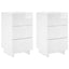 Natskab 2 pcs Hvid højglans 33,5 x 34,5 x 60 cm Konstrueret træ