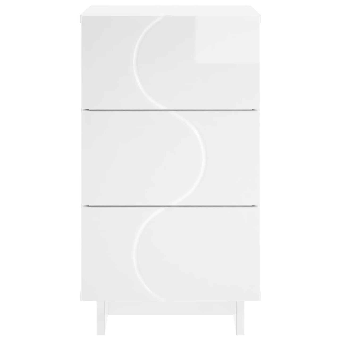 Natskab 2 pcs Hvid højglans 33,5 x 34,5 x 60 cm Konstrueret træ