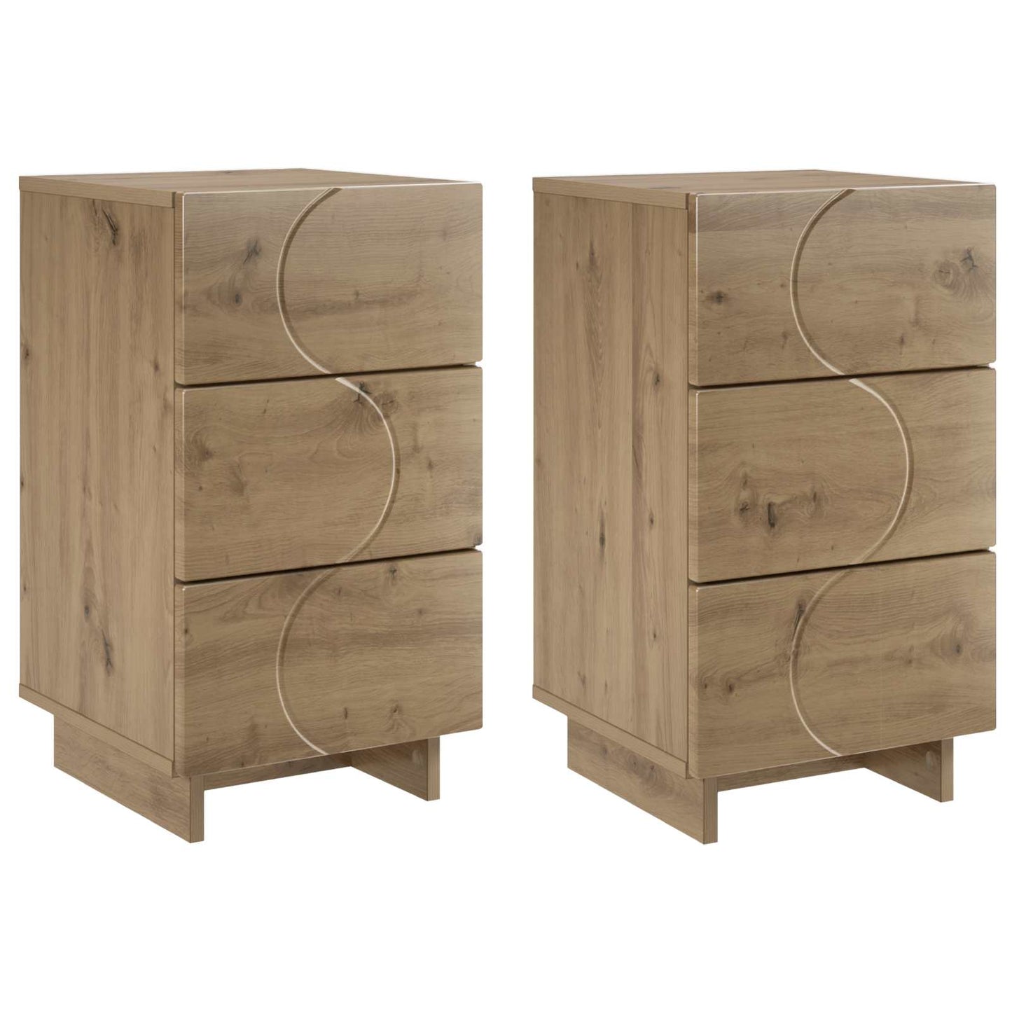 Natskab 2 pcs Artisan-eg 33,5 x 34,5 x 60 cm Konstrueret træ
