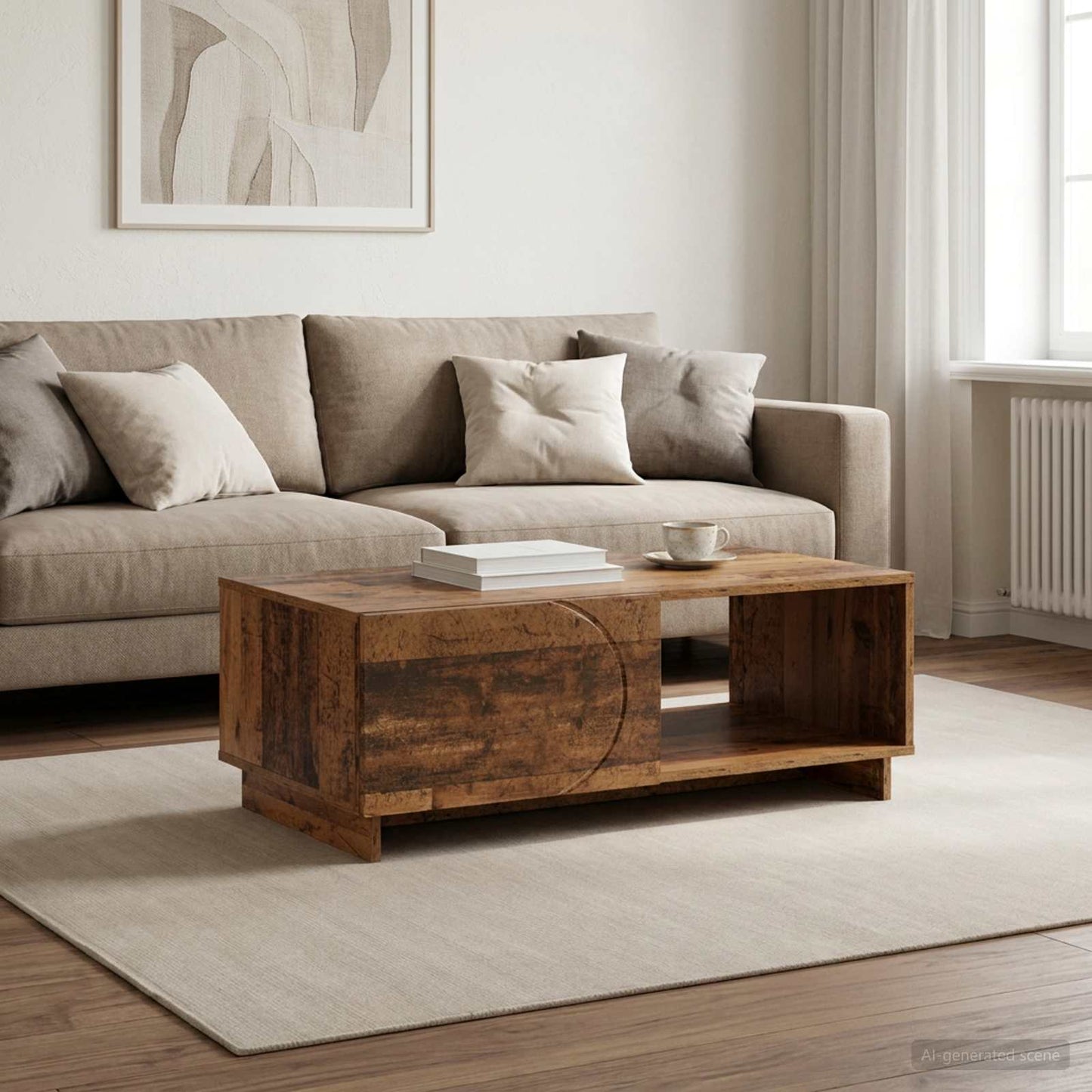 Sofabord Gammelt træ 95 x 50,5 x 35 cm Konstrueret træ