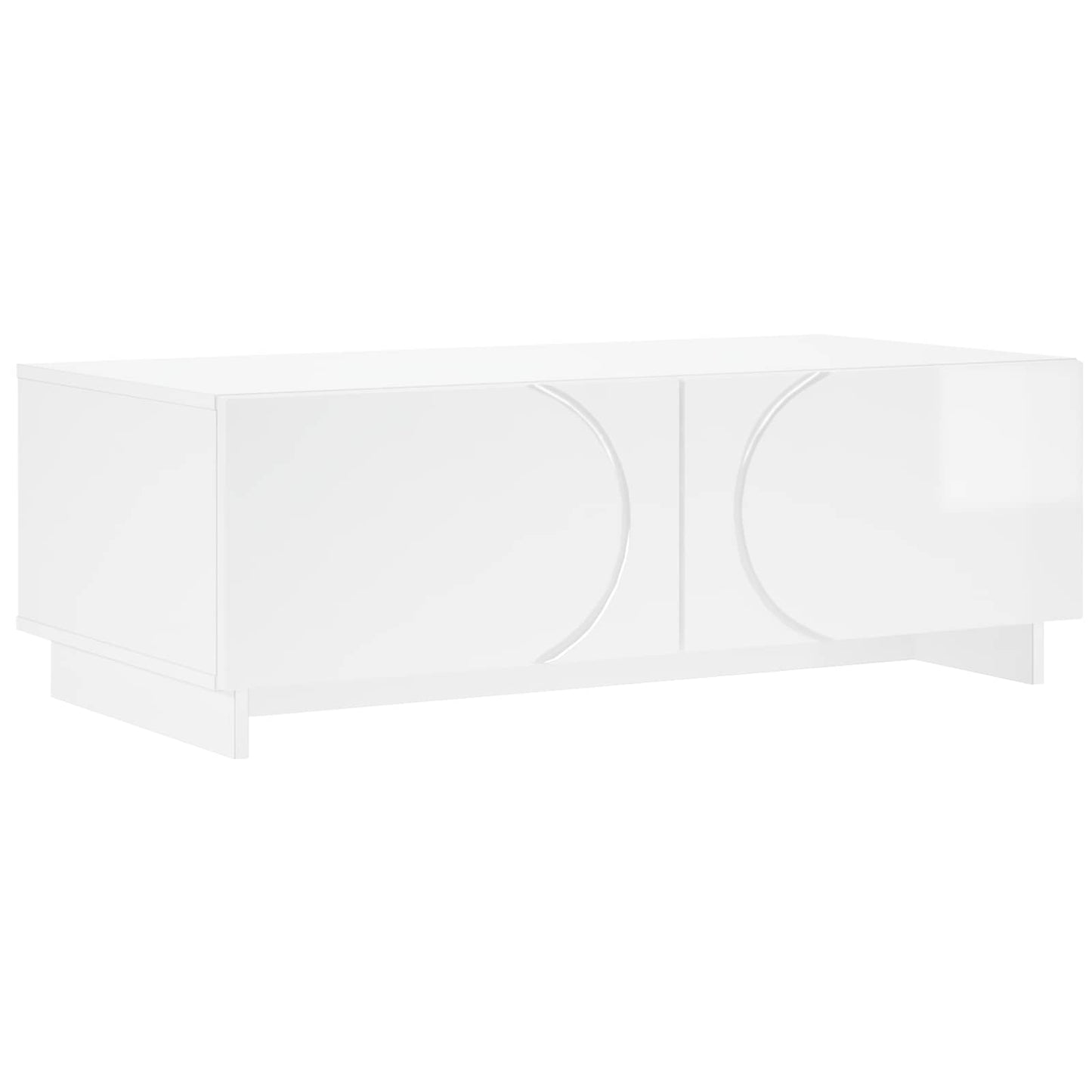 Sofabord Hvid højglans 102 x 50,5 x 35 cm Konstrueret træ