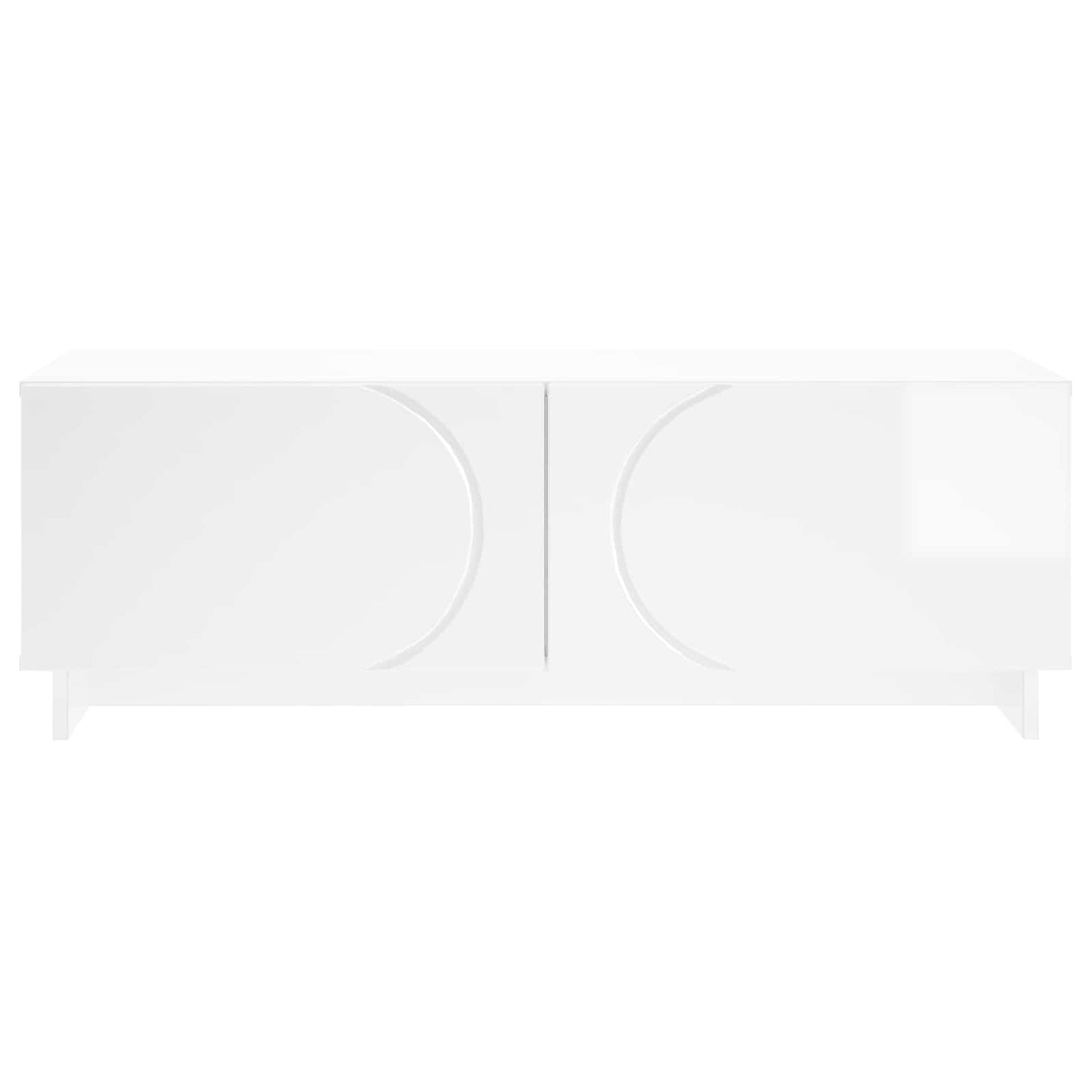 Sofabord Hvid højglans 102 x 50,5 x 35 cm Konstrueret træ