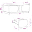Sofabord Gammelt træ 102 x 50,5 x 35 cm Konstrueret træ