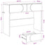 Konsolbord Hvid højglans 96,5 x 38 x 75 cm Konstrueret træ