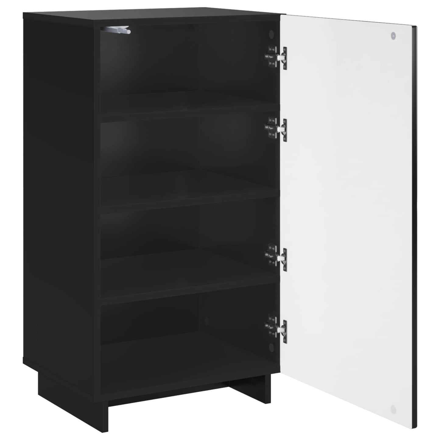Sko skab 48 x 38 x 87,5 cm Konstrueret træ Sort