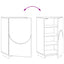 Sko skab 48 x 38 x 87,5 cm Konstrueret træ Sort