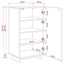 Sko skab 48 x 38 x 87,5 cm Konstrueret træ Røget eg