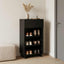 Sko skab 48 x 38 x 87,5 cm Konstrueret træ Sort