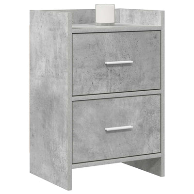 Sengeborde Betongrå 40 x 30 x 60 cm Konstrueret træ