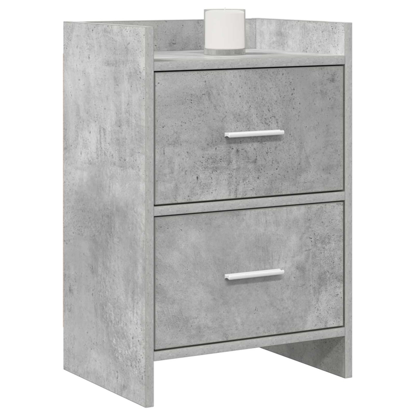 Sengeborde 2 pcs Betongrå 40 x 30 x 60 cm Konstrueret træ