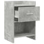 Sengeborde 2 pcs Betongrå 40 x 30 x 60 cm Konstrueret træ